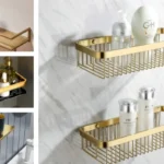 Brass Bathroom Wall Shelf